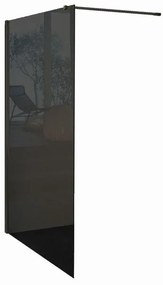 Walk-in wens L 118 x H 200 cm, vetro 6 mm fumé nero