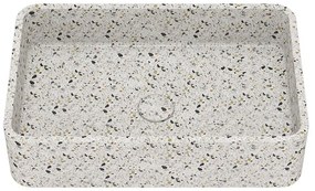 Lavabo da appoggio IDRO BRIC rettangolare in pietra L 50 x H 12 x P 32.5 cm beige piletta inclusa