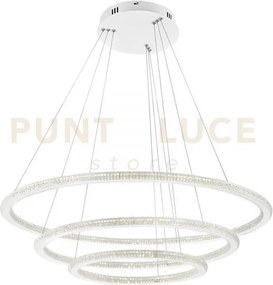 Lampadario a sospensione led bryant bianca 100w 11900lm 4000k 80-60...