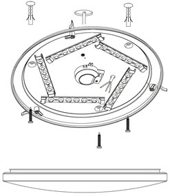 Eglo 98325 - Plafoniera LED NIEVES LED/19,5W/230V