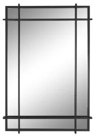 Specchio da parete Home ESPRIT Nero Cristallo Ferro Moderno 65 x 6 x 95 cm