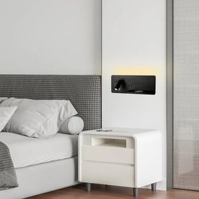 Immax 08287L-LED Applique con ripiano, USB e ricarica wireless LED/3W/230V + LED/3W