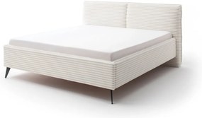 Letto matrimoniale imbottito beige con contenitore con rete inclusa 160x200 cm Matera – Meise Möbel