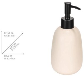 Dispenser di sapone in ceramica crema 400 ml Margo - Allstar