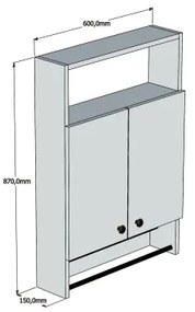 Pensile BANYO 87x60 cm bianco