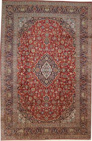 Kashan Tappeto 300x460 Blu (Iran) Annodato A Mano