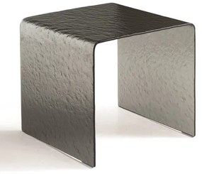 Tavolino salotto in vetro temperato effetto martellato fumč PLINIO