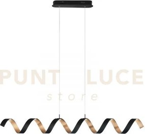 Lampadario a sospensione spirale led helix nera e oro 30w 2520lm 40...