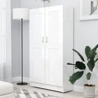 Libreria Bianco Lucido 82,5x30,5x150 cm in Legno Multistrato 802729