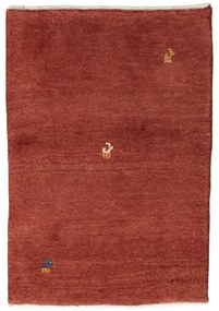 Gabbeh Tappeto persiano 90x60 Rosso (Iran) Annodato A Mano