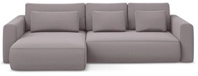Divano angolare lavanda allungabile/con contenitore (con penisola a sinistra/con chaise lounge) con rivestimento in velluto Kapua – Makamii