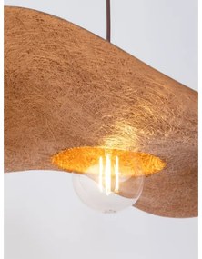 Lampadario a sospensione con filo KAPELLO 1xE27/60W/230V diametro 55 cm marrone/rame