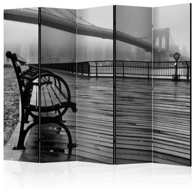 Paravento  A Foggy Day on the Brooklyn Bridge II [Room Dividers]  Colore ---, Dimensioni e Misure 225x172