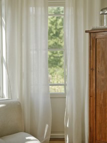 Set di 2 tende semitrasparenti in misto lino con multibanda Lill, larg. 140 cm