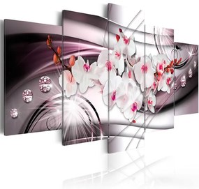 Quadro Tonalita' di orchidee  Colore Grigio, Dimensioni e Misure 200x100