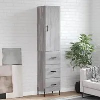 Credenza Grigio Sonoma 34,5x34x180 cm in Legno Multistrato 3198863