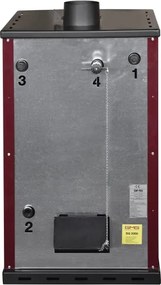 Stufa A Legna Con Forno 27,6Kw Termostufa boiler 38lt Elsa Rossa