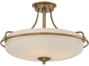 Lampadario Contemporaneo Griffin Metallo Ottone Anticato 4 Luci E27