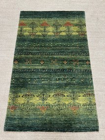 Loribaft Tappeto 140x80 Verde (Iran) Annodato A Mano
