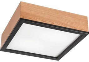 Plafoniera OAK SQUARE 2xE27/15W/230V 31x31 cm quercia/nero