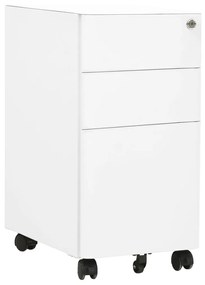 Schedario Mobile Bianco 30x45x59 Cm İn Acciaio /