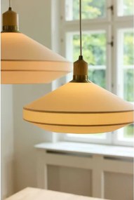 Halo Design 744091 - Lampada sospesa a cavo PARIS 1xE14/40W/230V Ø 24 cm crema/ottone/rovere