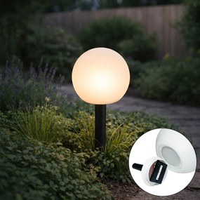 Lampada da esterno bianca 20 cm con LED integrato IP44 solare RGBW - Ludger