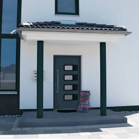 Porta Ingresso Antracite 110x210 Cm İn Alluminio E Pvc /