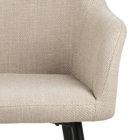 Set di sedie da pranzo beige in imbottito con braccioli 2 pz Lizzy – Actona