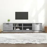 Mobili TV 2 pz Grigio Cemento 80x35x36,5cm in Legno Multistrato 811475