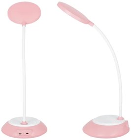 LED Lampada da tavolo ricaricabile dimmerabile VISUA LED/5W/5V 3000-5000K rosa