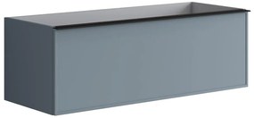 Mobile da bagno sotto lavabo Pixel frame indaco L 120 x H 40 x P 45.5 cm 2 cassetti, lavabo non incluso