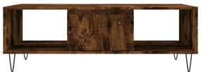 Tavolino da salotto rovere fumo 104x60x35 cm legno multistrato