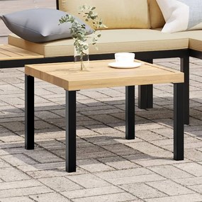 Tavolino giardino nero 55x55x39,5cm acciaio verniciato polvere