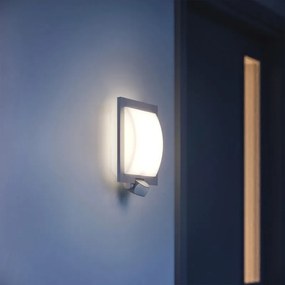 Applique moderno da esterno L 22 S grigio con sensore di movimento IP44 1X E27 STEINEL