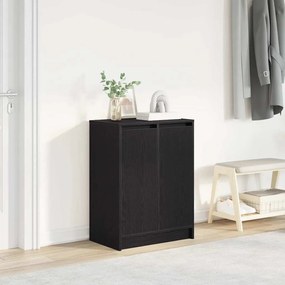 Scarpiera Rovere Nero 57x34x76 Cm İn Legno Multistrato /