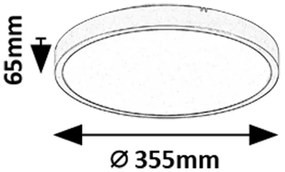 Rabalux 71437 - Plafoniera LED da bagno ALENZO LED/24W/230V IP44 nero