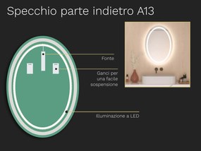 Specchio ovale con illuminazione a LED A13