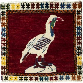 Gabbeh Tappeto persiano 50x50 Rosso (Iran) Annodato A Mano