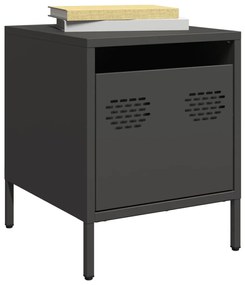 Comodini 2 Pz Neri 35x39x43,5 Cm İn Acciaio /