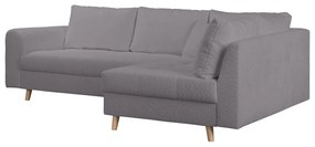 Divano angolare grigio scuro in tessuto bouclé (angolo destro) Ariella - Ropez