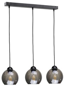 Lampadario a sospensione con filo UNO 3xE27/60W/230V nero/fumé