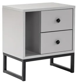 Comodino GLIMMER 50x45,2 cm grigio/nero