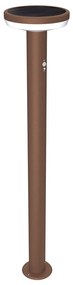 Paletto da giardino Solare Corten 80cm con Sensore Mov. e Picchetto Colore Bianco Naturale 4.000K