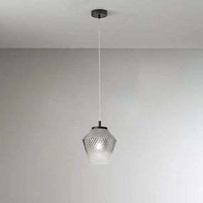 Lampadario Contemporaneo Arnia Fumè 1 Luce E27