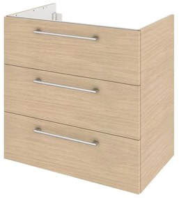 Mobile da bagno sotto lavabo SENSEA Remix rovere laminato opaco L 75 x H 73 x P 46 cm 3 cassetti, lavabo non incluso