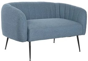 Divano DKD Home Decor Azzurro Nero Schiuma Legno Metallo Velluto Scandi 129 x 75 x 73 cm