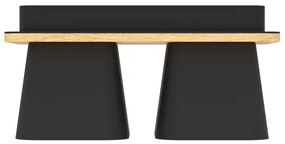 Eglo 390007 - Plafoniera RUSCIO 2xE27/40W/230V nero/marrone