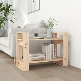 Libreria/divisorio 80x35x56,5 cm in legno massello di pino
