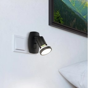 Eglo 300911 - Lampada LED a spina PARRINI 1xGU10/4,5W/230V nera